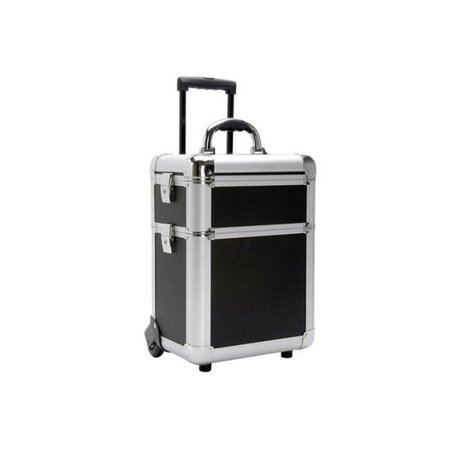 TZ CASE TZ Case AB-311T BH Wheeled Two Section Beauty Case; Black Hole - 16.5 x 8.25 x 12 in. AB-311T BH